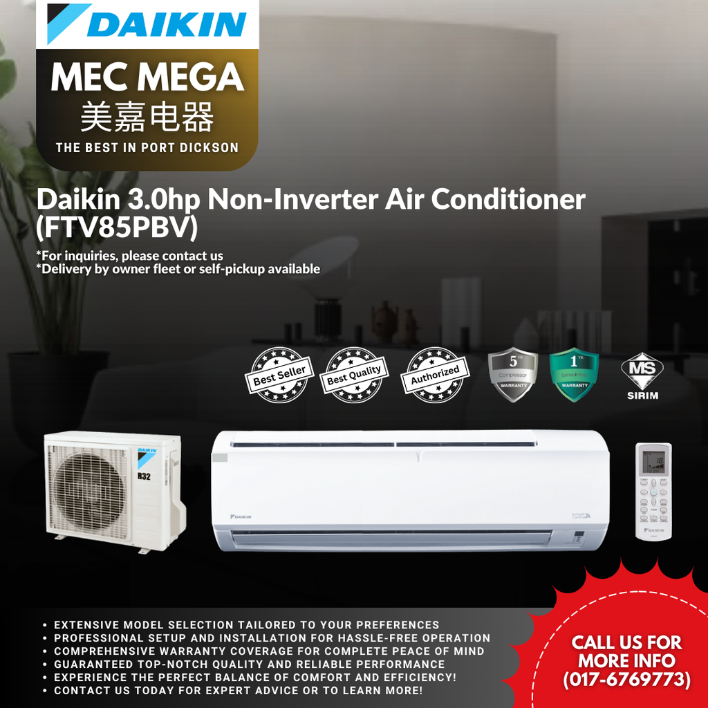Daikin 3.0hp Non-Inverter Air Conditioner