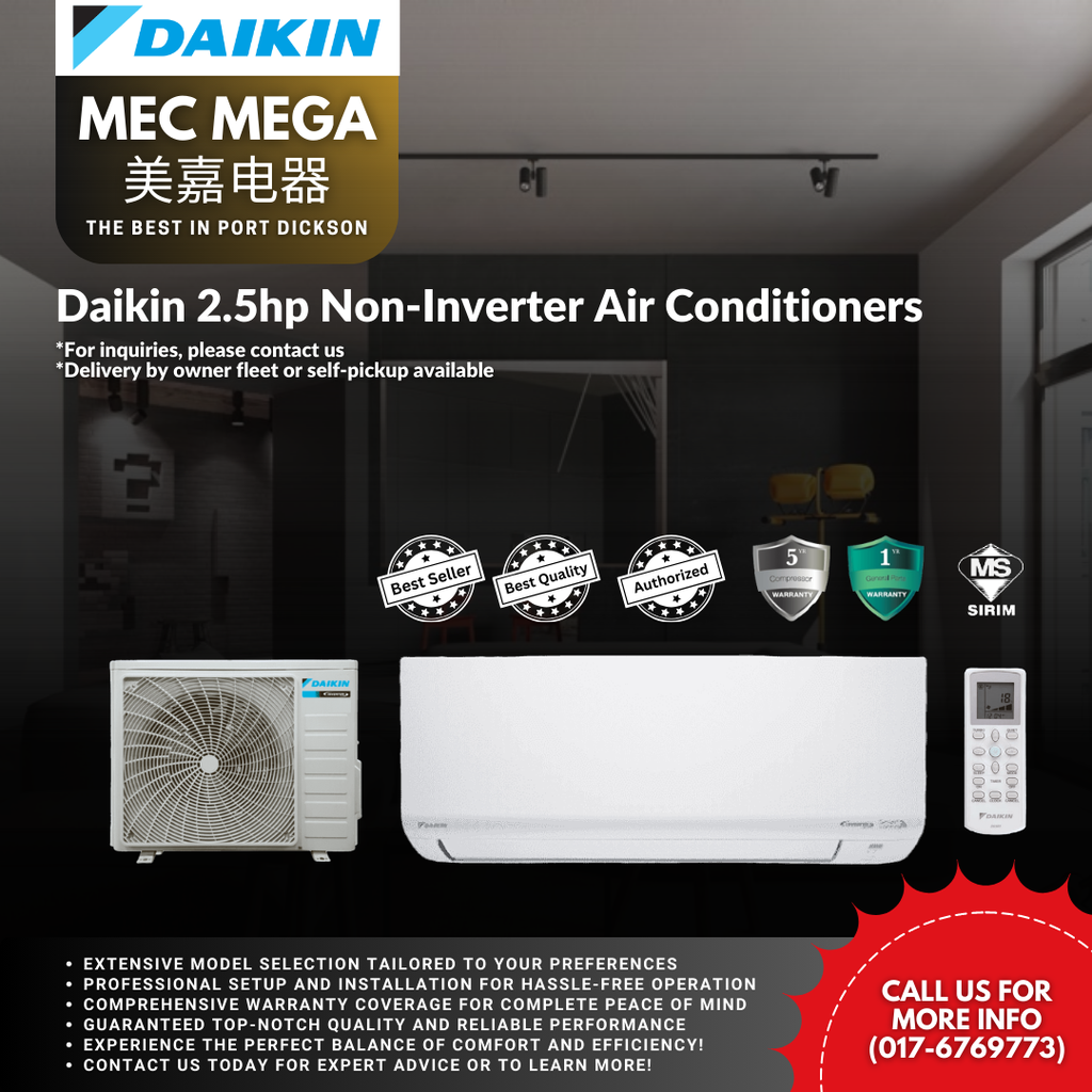 Daikin 2.5hp Inverter Air Conditioners