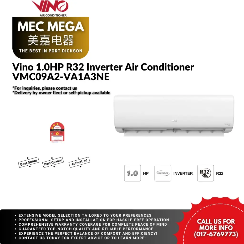 Vino 1.0HP R32 Inverter Air Conditioner