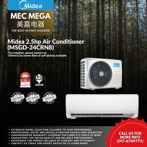 [MSGD-24CRN8] Midea 2.5hp Air Conditioner