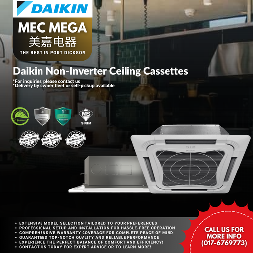 [FCC50AV] Daikin Non-Inverter Ceiling Cassettes 
