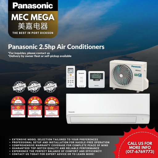 [CS-PN24XKH-1] Panasonic 2.5hp Non-inverter Air Conditioners