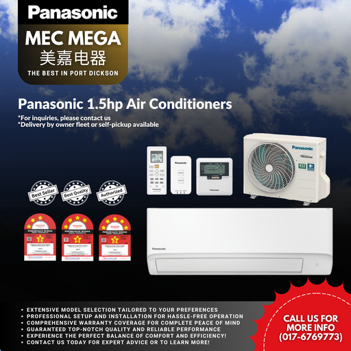 [CS-KU12AKH-1] Panasonic 1.5hp X-Deluxe Inverter KU Series Air Conditioners